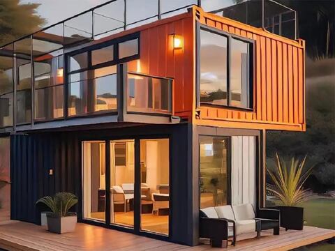 Minicasa contenedor expandible de dos pisos de Amazon: puedes personalizarla desde la distribución interior hasta la paleta de colores