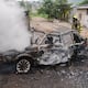 Explosión e incendio de vehículo se reportó en Monte Sinaí, en Guayaquil