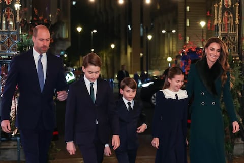 Kate Middleton celebra su servicio anual navideño, su primera salida en seis meses con sus hijos y el príncipe Guillermo