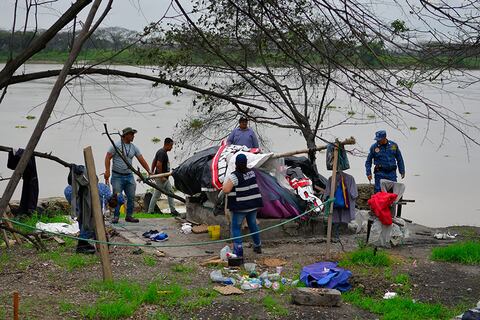 Cabildo desarma casuchas levantadas en el parque Samanes