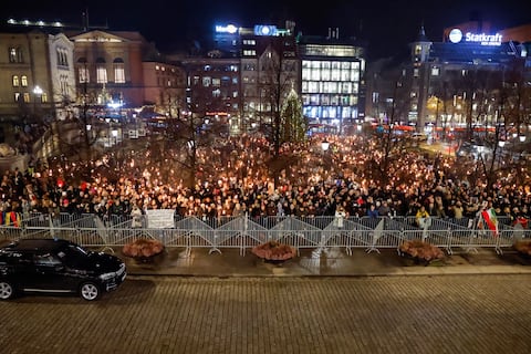 La líder opositora venezolana María Corina Machado ya está en Oslo y se espera que salude desde el balcón de su hotel