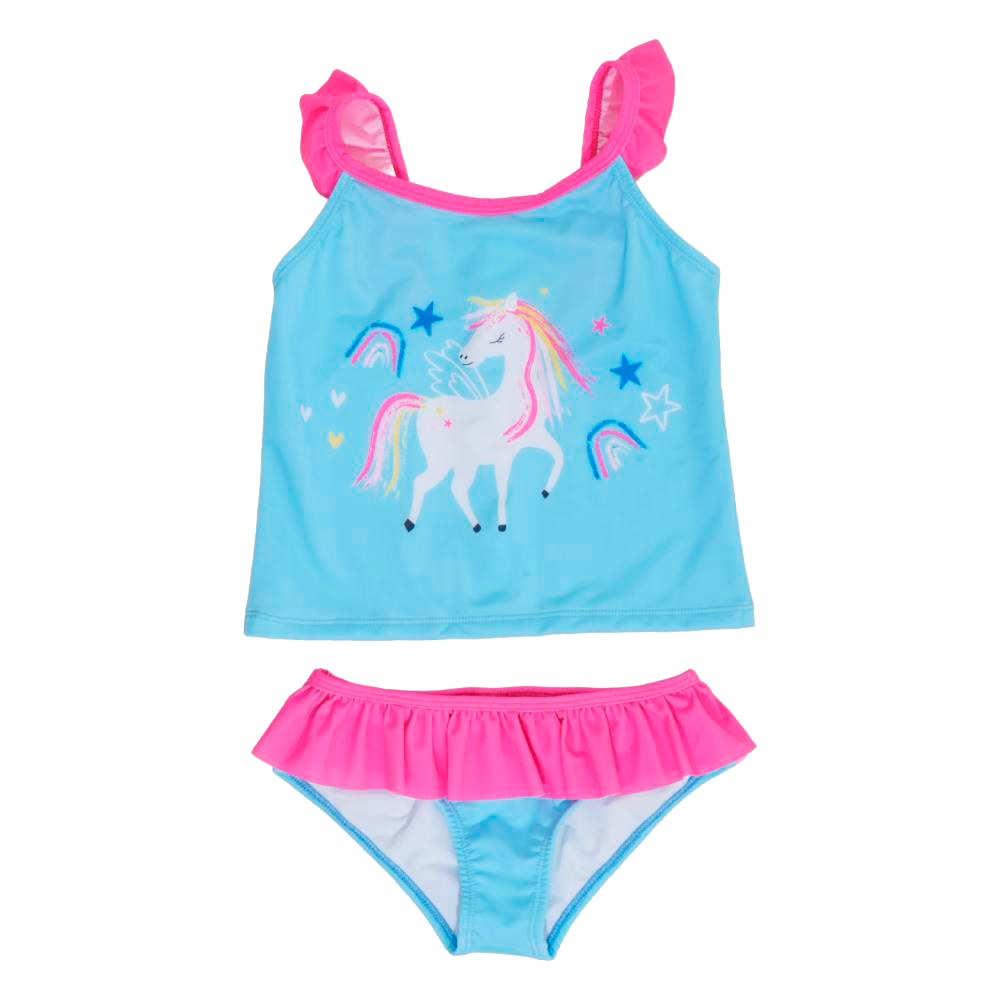 Terno De Baño Tankini 2Piezas Estampado Unicornio ACTITUD”
       class=