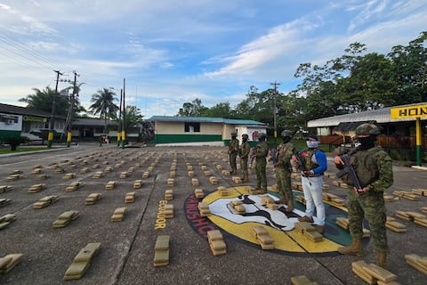 Ministerio de Defensa de Colombia habla de ‘cooperación’ con Ecuador en la incautación de 2,24 toneladas de droga en la frontera