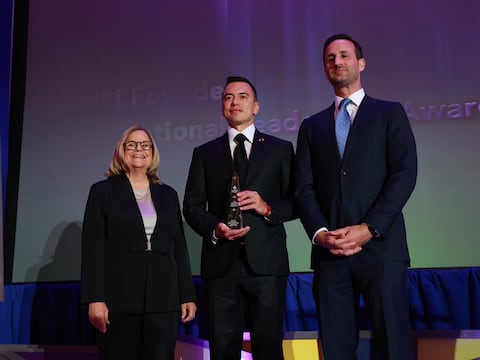 Daniel Noboa tras recibir premio en Estados Unidos: “Le volvimos a dar esperanza a una nación que casi la pierde por completo”