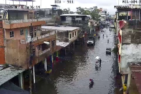 Calles anegadas se reportan en Durán, Yaguachi y Milagro por fuertes lluvias