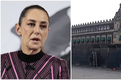 Claudia Sheinbaum responde a críticas por vallas en Palacio Nacional de México y asegura que buscan evitar agresiones
