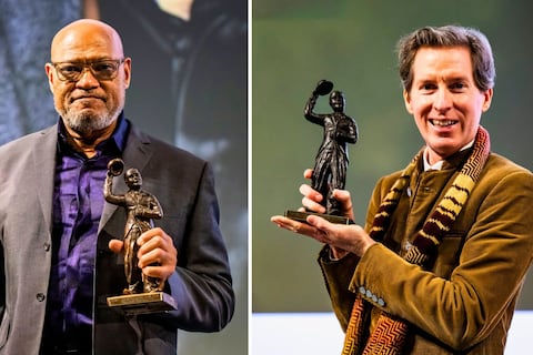 Laurence Fishburne y Wes Anderson, reconocidos por su trayectoria durante el festival de cine Les Rencontres, en Suiza