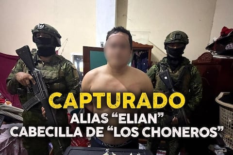 Alias ‘Elian’, presunto cabecilla de Los Choneros, es capturado en operativo militar en Babahoyo