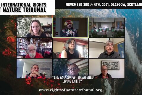 Alberto Acosta y Yaku Pérez participaron como jueces en un tribunal ético por los derechos de la naturaleza