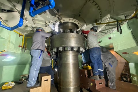 Tras 20 años, se realizó mantenimiento mayor de la Unidad de Generación 5 de la Central Hidroeléctrica Molino