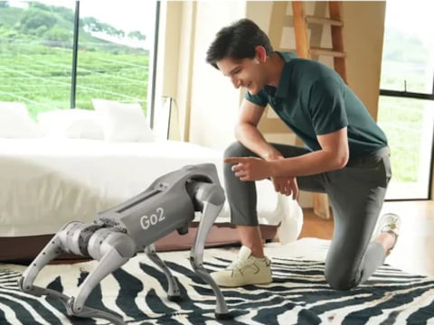 Unitree Go2 Air: perro robot con IA, cámara y capacidad de cargar 7 kilos está en oferta por 3.000 dólares