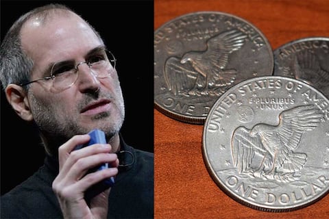 Así lucen las monedas de un dólar en homenaje a Steve Jobs propuestas para acuñarse en el 2026