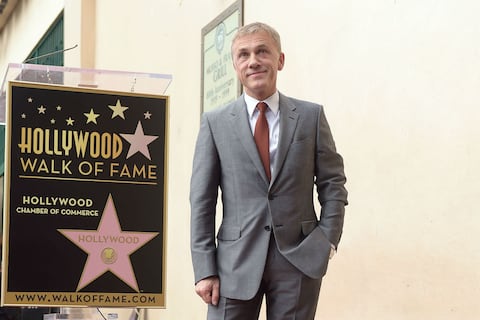 El actor Christoph Waltz recibe su estrella en el Paseo de la Fama