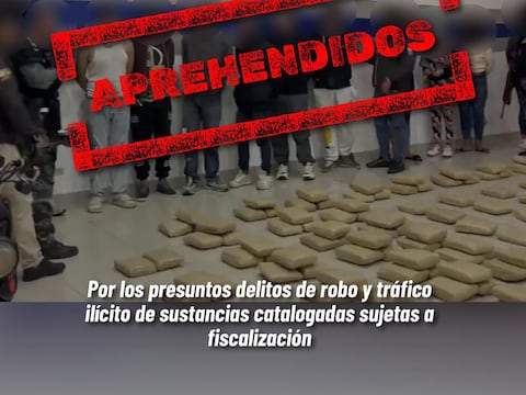Caen 10 miembros de Los Lobos en Quito con 190 bloques de marihuana