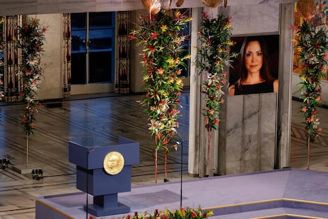 En vivo: La hija de María Corina Machado sube al escenario para recibir el Nobel de la Paz 2025