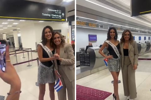 Nadia Mejía, Miss Universo Ecuador, rumbo a Tailandia: Lili Estefan le pide una foto en el aeropuerto