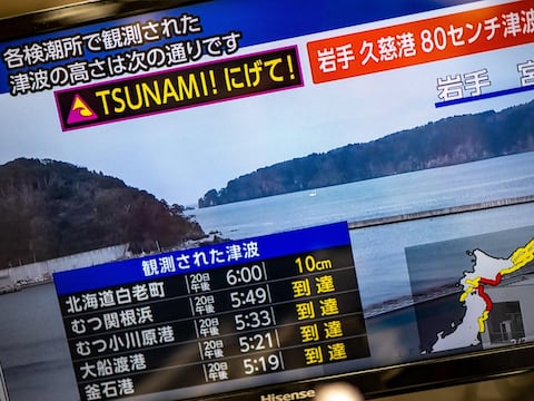 Olas de 80 centímetros dejó terremoto de 7,5 en costa de Japón
