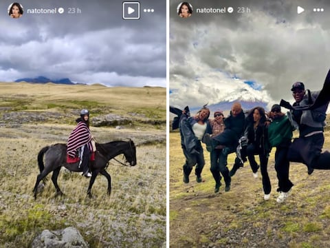 Bailarines de Shakira pasearon a caballo por el nevado Cotopaxi, en su tiempo libre antes del concierto