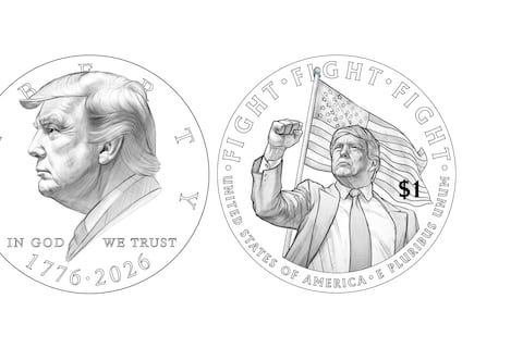 El Tesoro de Estados Unidos produciría monedas de un dólar con la cara de Donald Trump