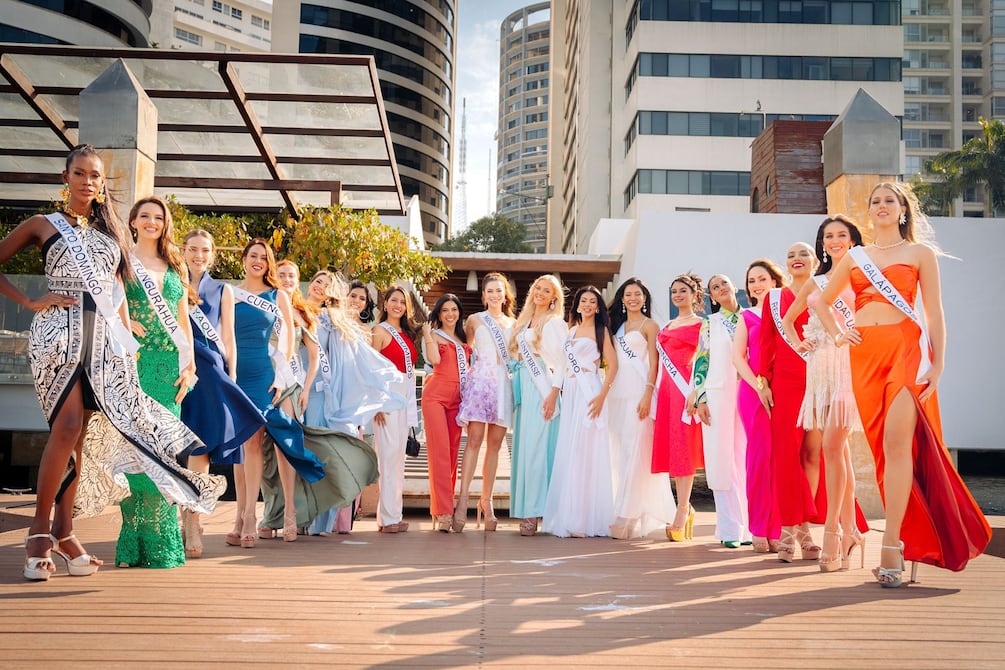 La danesa Victoria Kjaer, Miss Universo 2024, junto con las candidatas al Miss Universo Ecuador: almorzaron juntas y conversaron sobre la gala del sábado 26 de julio