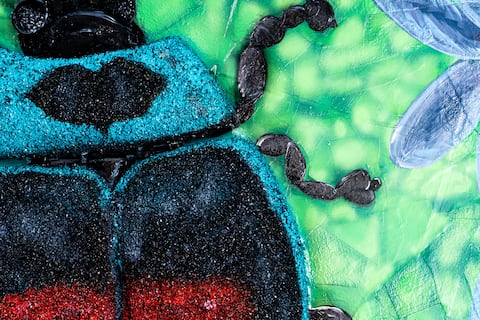 100 neumáticos se convierten en monos, jaguares, cóndores e insectos con la muestra Arte Circular, en Guayaquil