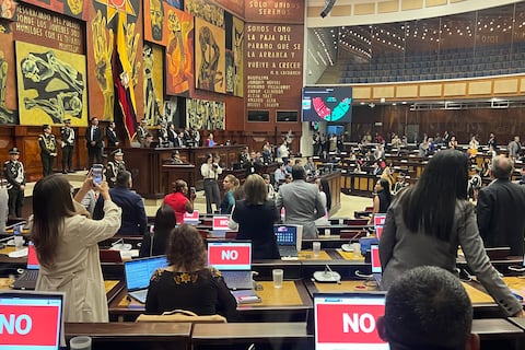 En medio de gritos y reclamos, ADN incluye a debate una resolución de apoyo al presidente Noboa sobre eliminación del subsidio al diésel