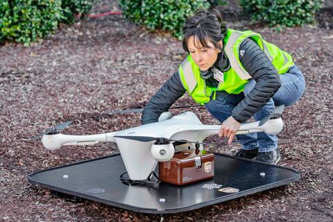 Drones utilizados para transportar muestras de sangre