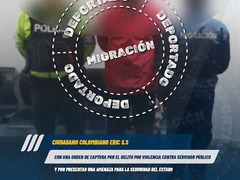Ciudadano colombiano con antecedentes penales fue deportado desde Tulcán