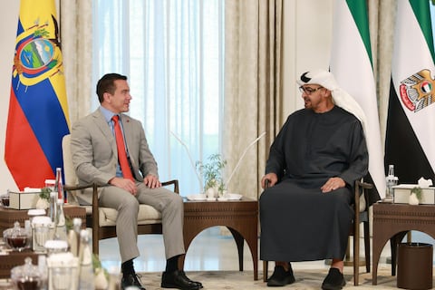Esta es la agenda de la visita del príncipe heredero de Abu Dabi a Daniel Noboa en Ecuador
