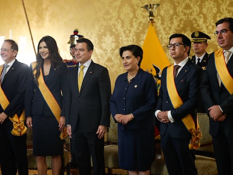 Stalin Andino y empresarios fueron condecorados por el presidente Daniel Noboa en el Palacio de Carondelet