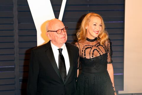 El millonario Rupert Murdoch y la modelo Jerry Hall se separan, según NYT