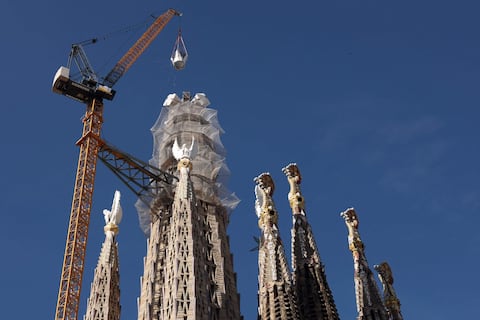 La Sagrada Familia, el templo español de Gaudí, alcanza su altura máxima: 172,5 metros