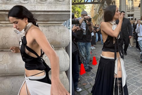 Rosalía y su look desenfadado en la Semana de la Moda de París