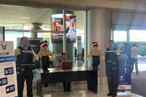 Seguridad reforzada en el aeropuerto de Quito por fiestas de diciembre: equipos policiales apoyan en la estación y en las vías de salida