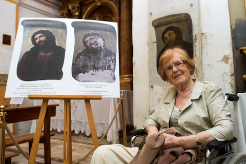 Muere Cecilia Giménez, la autora de la famosa restauración del ‘Ecce Homo’ que dio vuelta al mundo