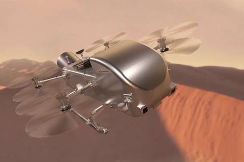 NASA autoriza construir un megadrón para enviarlo a la  luna Titán en 2028