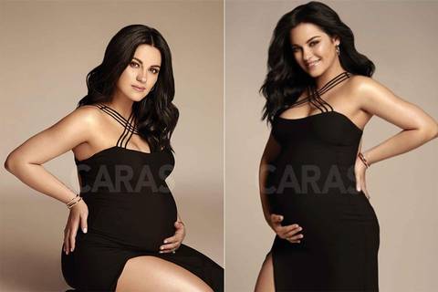 Las primeras fotos de Maite Perroni mostrando su avanzado embarazo: la cantante posa en una sesión fotográfica y anuncia el sexo de su primogénito