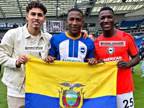 Antonio Valencia siente orgullo por el Ecua-Brighton de Moisés Caicedo, Jeremy Sarmiento y Pervis Estupiñán