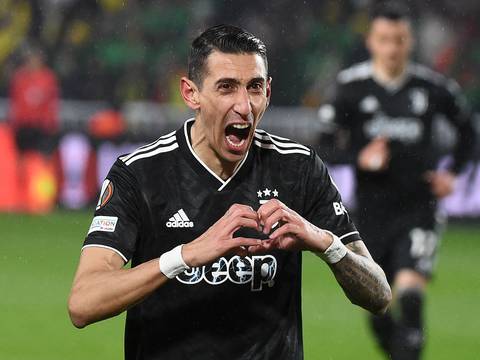 Ángel Di María, extraordinario: marcó un hat-trick con la Juventus para avanzar en la Europa League  