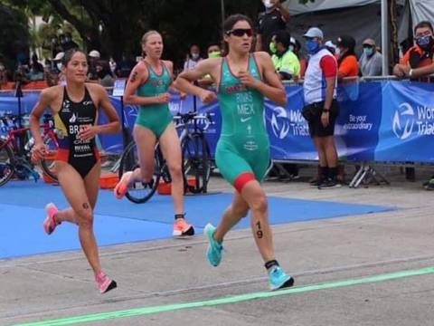 Triatleta Elizabeth Bravo confirma su cupo a Tokio y se ubica cuarta en competencia de México